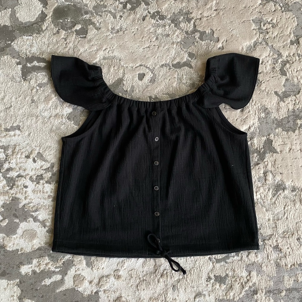 Madewell Black Off the Shoulder Top